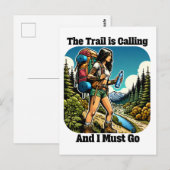De Trail roept en ik moet gaan Briefkaart (Voorkant / Achterkant)