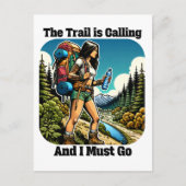 De Trail roept en ik moet gaan Briefkaart (Voorkant)