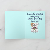 De Trainer van de hond dankt u Personaliseerbare Bedankkaart (Binnen)