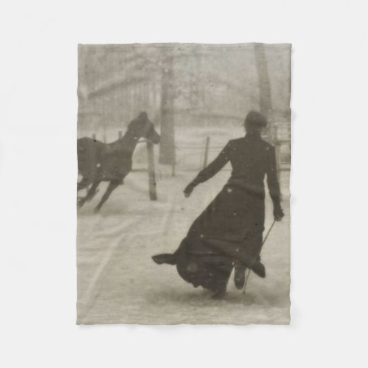 De trainer voor paarden door Felix Thiollier 1899 Fleece Deken (Voorkant)