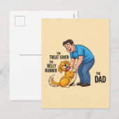 De traktatie gever van de buik rubber de vader feestdagenkaart (Voorkant / Achterkant)