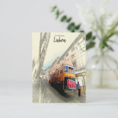 De tram laten lopen - Lissabon, Portugal Briefkaart (Staand voorkant)