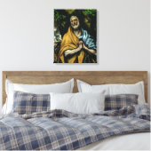 De tranen van St Peter, eind jaren 1580 Canvas Afdruk (Insitu (Slaapkamer))