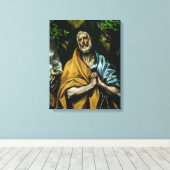 De tranen van St Peter, eind jaren 1580 Canvas Afdruk (Insitu (Houten vloer))