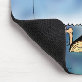 De trange Dag Vist Muismat Cartoon (Hoek)