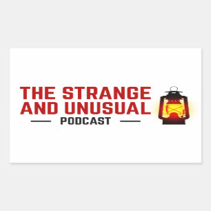 De trange en ongewone podcast-stickers rechthoekige sticker