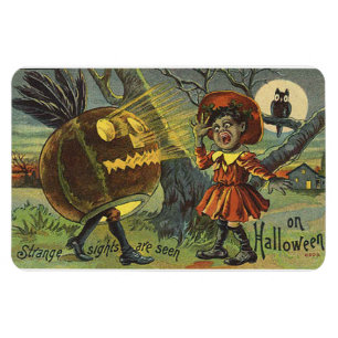 De trange Zelden worden gezien op Vintage Hallowee Magneet