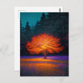 De Transcendente Glow van de Gouden Boom Briefkaart (Voorkant / Achterkant)