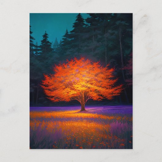 De Transcendente Glow van de Gouden Boom Briefkaart (Voorkant)