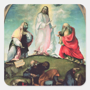 De transformatie van Christus, c.1510-12 (olie op  Vierkante Sticker