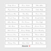 De transparante klassieke elegante namen van de ma sticker (Vel)