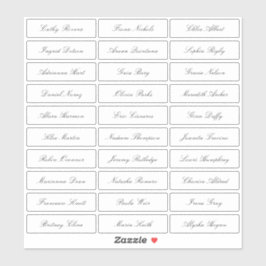 De transparante klassieke elegante namen van de ma sticker