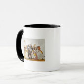 "De transplantatie van Teth", cartoon Mok (Voorkant links)