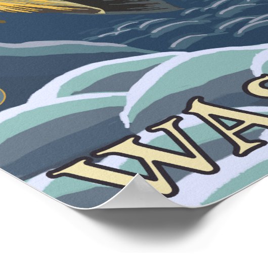 de transversale forel Vist de rivier Snoqualmie, Poster (Hoek)