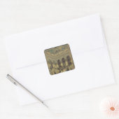 De trap van de opera, 1877 vierkante sticker (Envelop)