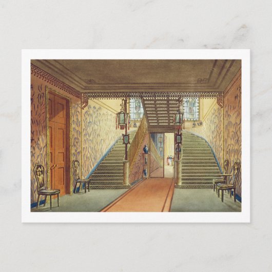 De trap, van Uitzichten van het Royal Pavilion, B Briefkaart (Voorkant)