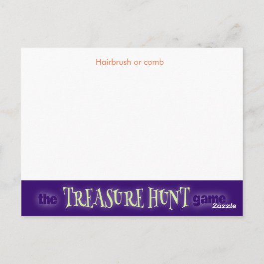 De Treasure Hunt Game - Cluj #2 - Haarborstel Briefkaart (Achterkant)
