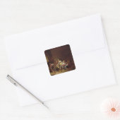 De Treasureroute Vierkante Sticker (Envelop)