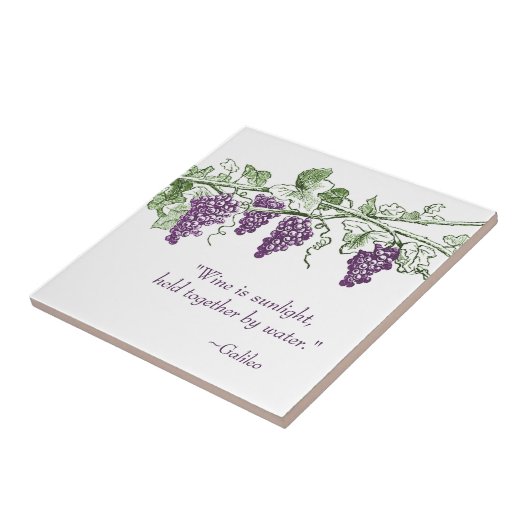 De Treeft van de Tegel van het Citaat van de wijn Tegeltje (Zijkant)