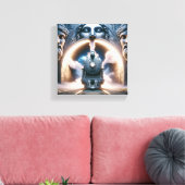 "De trein" canvas (Insitu (Woonkamer))