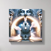 "De trein" canvas Afdruk (Voorkant)