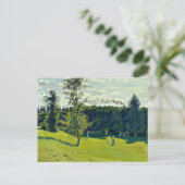 De trein in het land briefkaart (Staand voorkant)