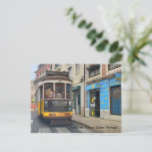 De trein in Lissabon Briefkaart (Staand voorkant)