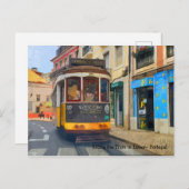 De trein in Lissabon Briefkaart (Voorkant / Achterkant)