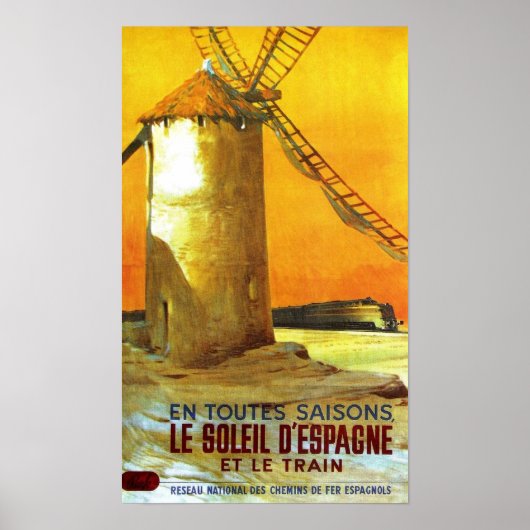 De trein in Spanje  Poster (Voorkant)