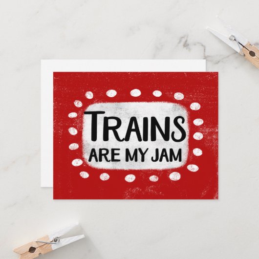 De trein is mijn Wenskaart Kaart (Voorkant / Achterkant in situ)