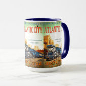 De trein met de blauwe komeet-passagier mok (Voorkant rechts)