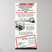 De trein met de zegelringweg Silver Comet Train Poster (Voorkant)