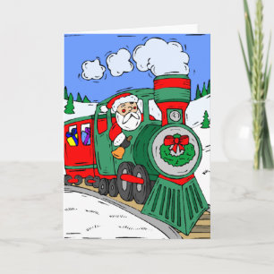 De Trein van de kerstman Feestdagen Kaart