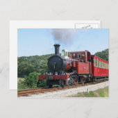 De trein van de stoom in Castletown het Eiland Man Briefkaart (Voorkant / Achterkant)