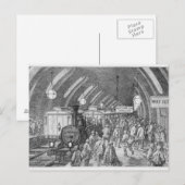 De trein van de werknemers briefkaart (Voorkant / Achterkant)