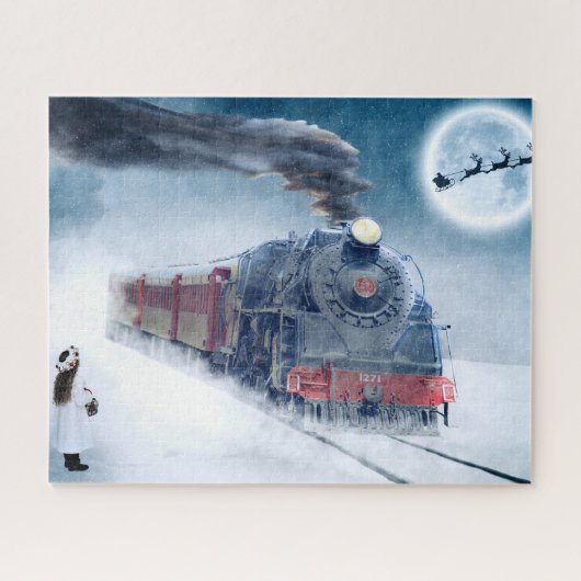 De Trein van Kerstmis van de middernacht met Legpuzzel (Horizontaal)