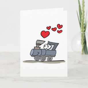 De Trein van Valentijn Feestdagen Kaart