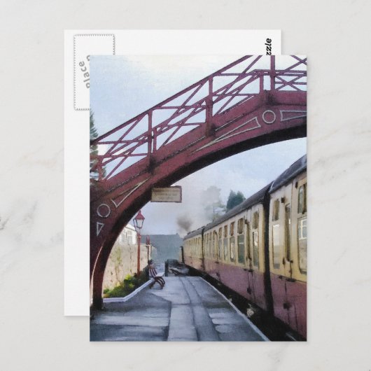 DE TREINEN VAN DE STOOM BRIEFKAART (Voorkant / Achterkant)