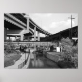 De treinoverloop en het kanaal van Richmond Poster (Voorkant)