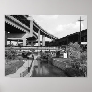 De treinoverloop en het kanaal van Richmond Poster