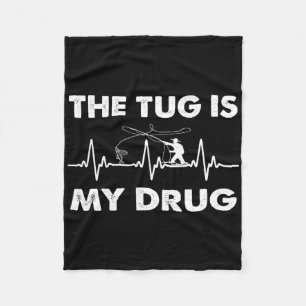 De Trek Is Mijn Drug - Grappige Visvangst Visser Fleece Deken