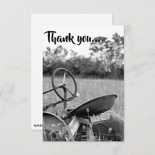 De trekker in Lange Gras Dank u Kaarten (Voorkant / Achterkant)