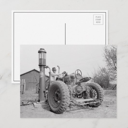 De trekker vullen, 1940 briefkaart (Voorkant / Achterkant)