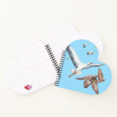 De trekvogels traceren hun hartvorm van hun vlucht notitieboek (Binnen)