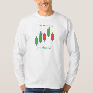 de trend is dat je vriend koopt . t-shirt