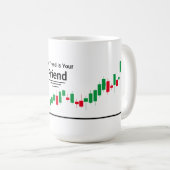 De trend is je vriend. koffiemok (Voorkant rechts)