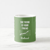 De trend is uw vriend aandelenhandelaars koffiemok (Center)