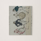 De "Trenis" Quadrille, bord 19 van "Le Bon Genr Legpuzzel (Verticaal)