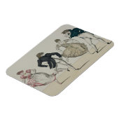 De "Trenis" Quadrille, bord 19 van "Le Bon Genr Magneet (Linkerzijde)