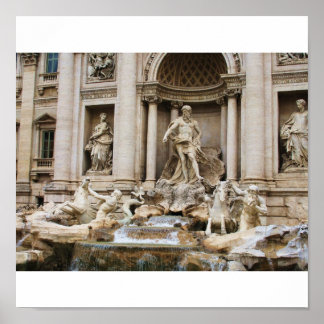 De Trevi-fontein in de stad Rome Poster